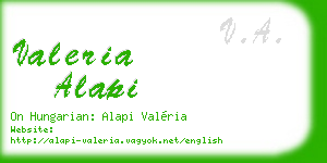 valeria alapi business card