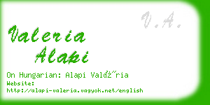 valeria alapi business card